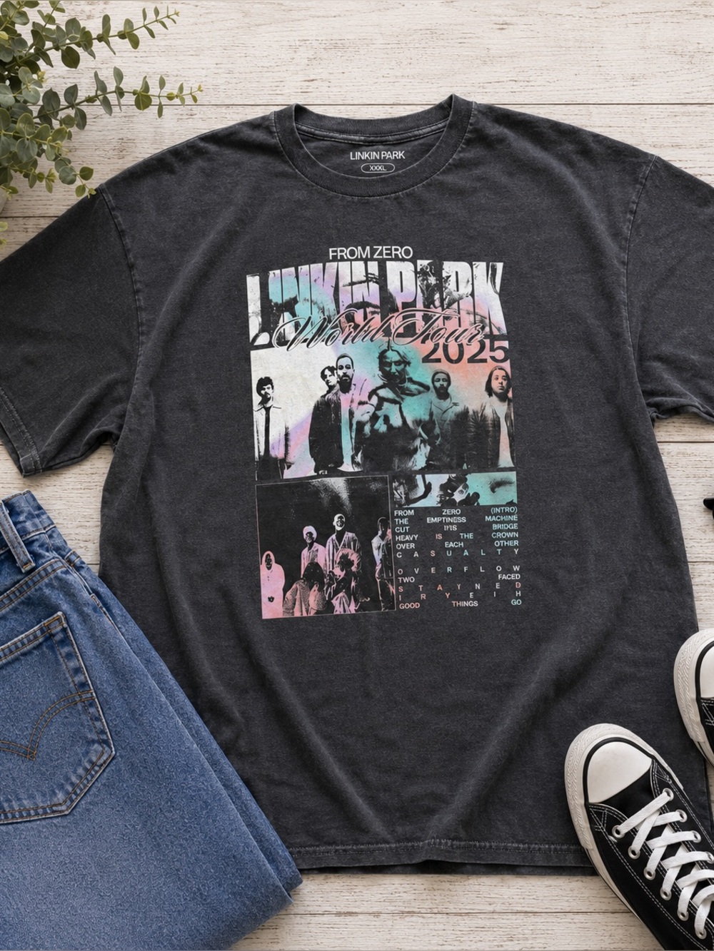 Linkin Park From Zero World Tour 2025 Graphic Tee 3XL Oversized Band Shirt NEW
